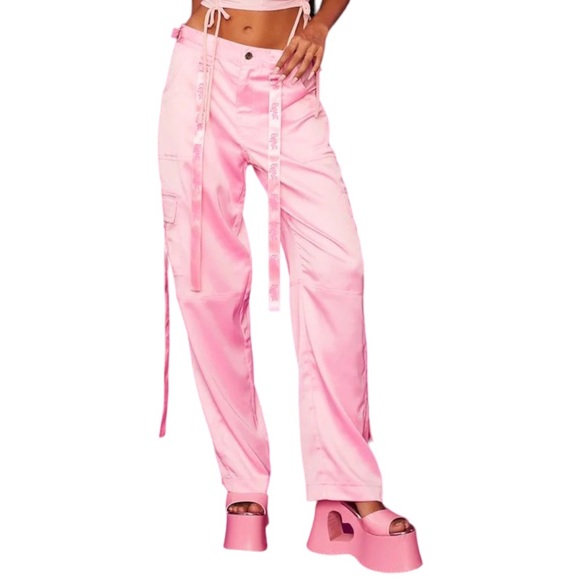 Dolls Kill Pants & Jumpsuits Dolls Kill X Bratz Passion For Satin Y2k Cargo Pants Szie M